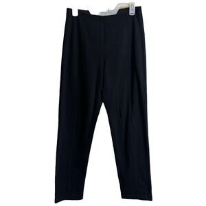 Hanna Andersson Girls Size Small Black Leggings Pleated Pull On Basic Classic